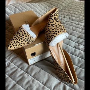 J Crew Zoe Calf Hair D’orsay Flat NWT